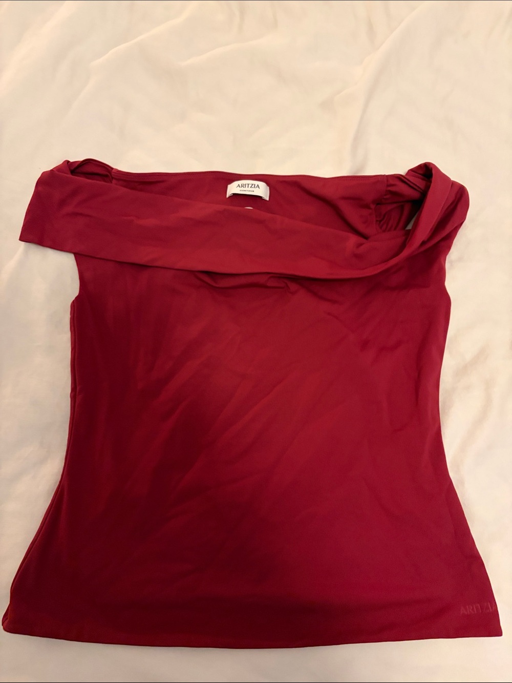 Aritzia Off-Shoulder Burgundy Camisole